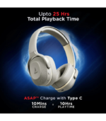 boAt Rockerz 425,25H Battery, BEAST Mode,ENx,Dual Pair, Stream Ad Free Music via App Bluetooth Headset (Ash Grey, On the Ear) - Image 2