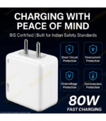 TechBlaze 80 W SuperVOOC 7.3 A Wall Charger for Mobile with Detachable Cable - Image 3