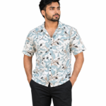 Men’s Floral Printed Casual Shirt | Half Sleeve Stylish Summer Shirt for Men | Trendy Beach Wear Tropical Design | Regular Fit Fashion Shirt for Boys & Men
