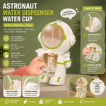 Astronaut Shape Water Dispenser Bottle | Kids Straw Drinking Water Cup - Image 2