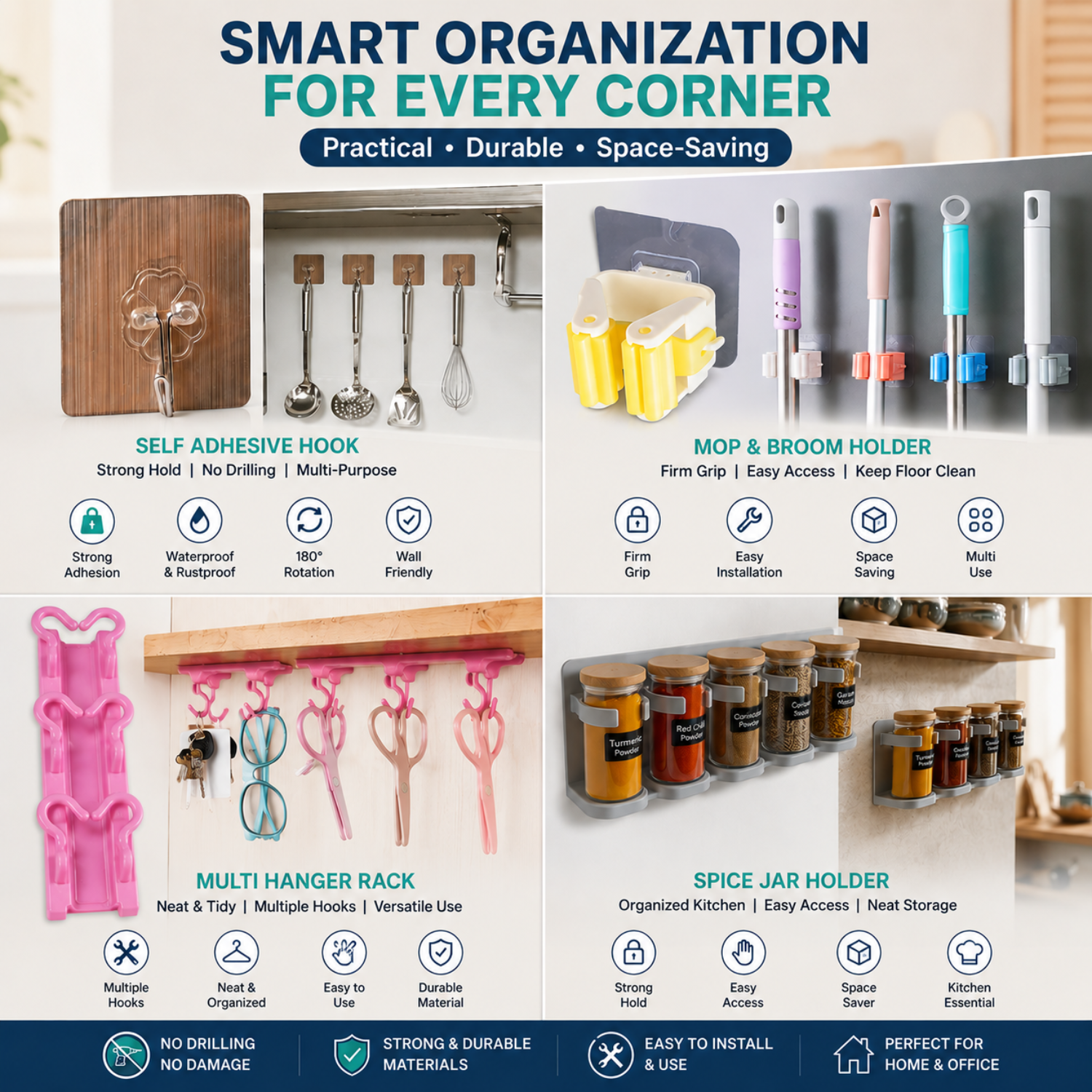 ChatGPT Image Jun 4, 2026, 10_07_16 AM (1) Adhesive Wall Organizer Combo Pack with Wall Hook, Mop Holder, Multi Hook Rack and Bottle Holder