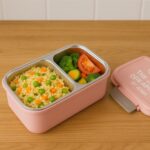 BPA Free Steel Lunch Box with Stainless Steel Compartments