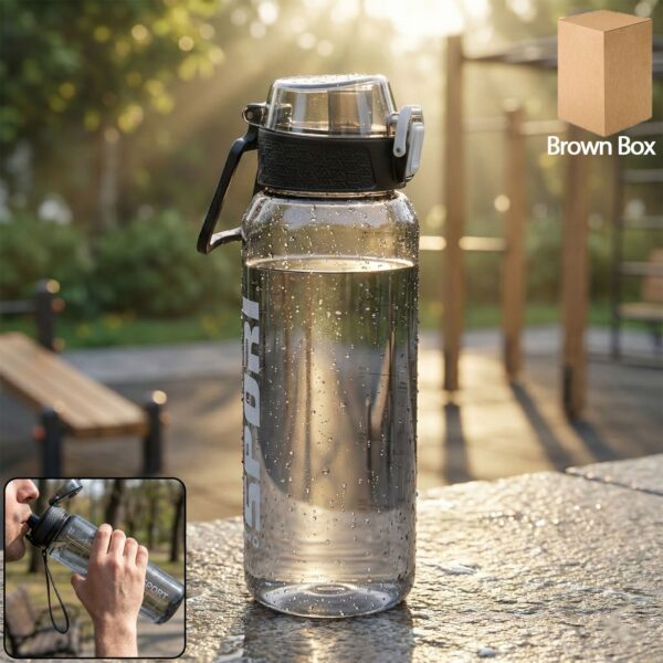 1000ml leakproof sports water bottle with handle for gym and outdoor use