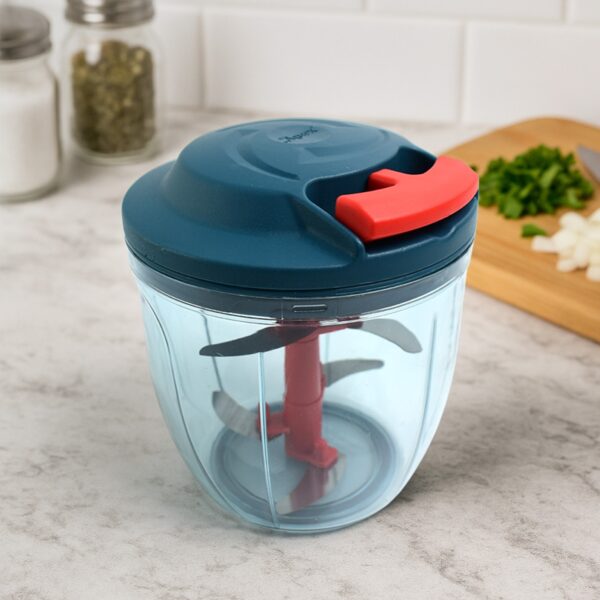 Apex Speed-X 1000ml Hand-Powered Vegetable Chopper with Triple Stainless Steel Blades