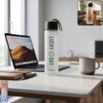 350ml Glass Water Bottle Combo | Stylish Leakproof Reusable Bottle Set - Image 7