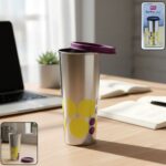 Supermom 600ml Stainless Steel Travel Tumbler with Lid | Printed Reusable Drinking Cup - Image 3