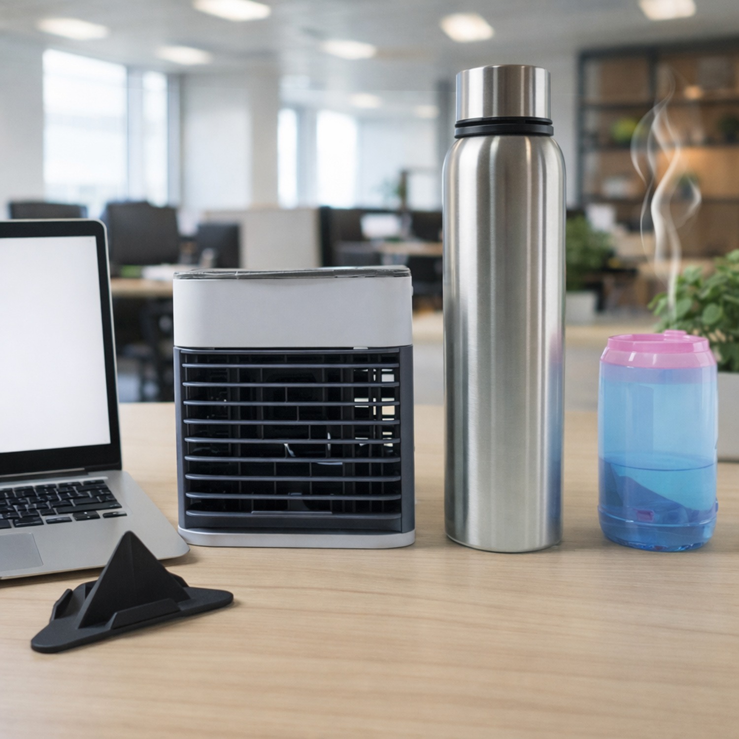 imgi_23_ZRFFoVt4POavOb8tgGk2ev4e5UeT0ATxK6u5FWXE Office Essentials Combo Set with Mini Air Cooler Stainless Steel Water Bottle and Sipper Bottle
