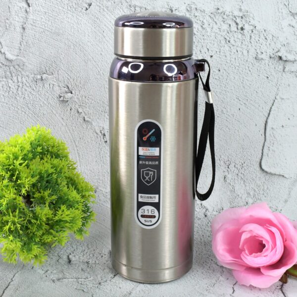 800ml stainless steel water bottle leakproof thermos flask for men women kids