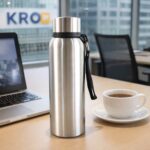 750ml Stainless Steel Water Bottle with Carry Strap | Leakproof Travel Bottle - Image 4