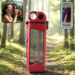 500ml leakproof portable sports water bottle with carry strap for gym travel