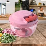 Apex Power-X 500ml Hand Pull Vegetable Chopper with Triple Stainless Steel Blades