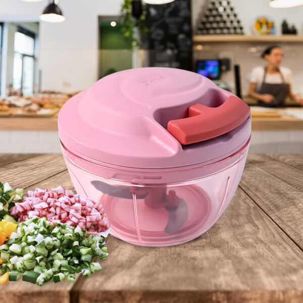 Apex Power-X 500ml Hand Pull Vegetable Chopper with Triple Stainless Steel Blades