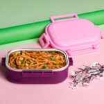 Insulated Leakproof Stainless Steel Lunch Box Set with Spoon 600ml - Image 3
