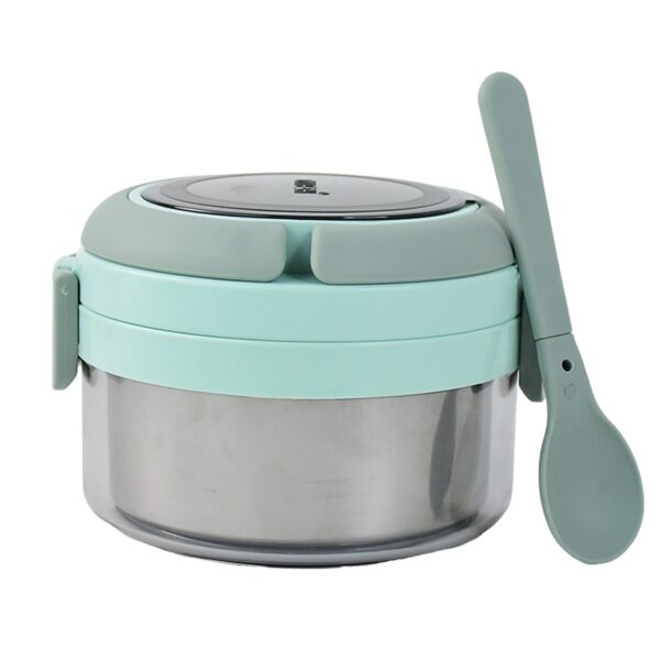 400ml Stainless Steel Insulated Lunch Box With Leakproof Lid Folding Spoon