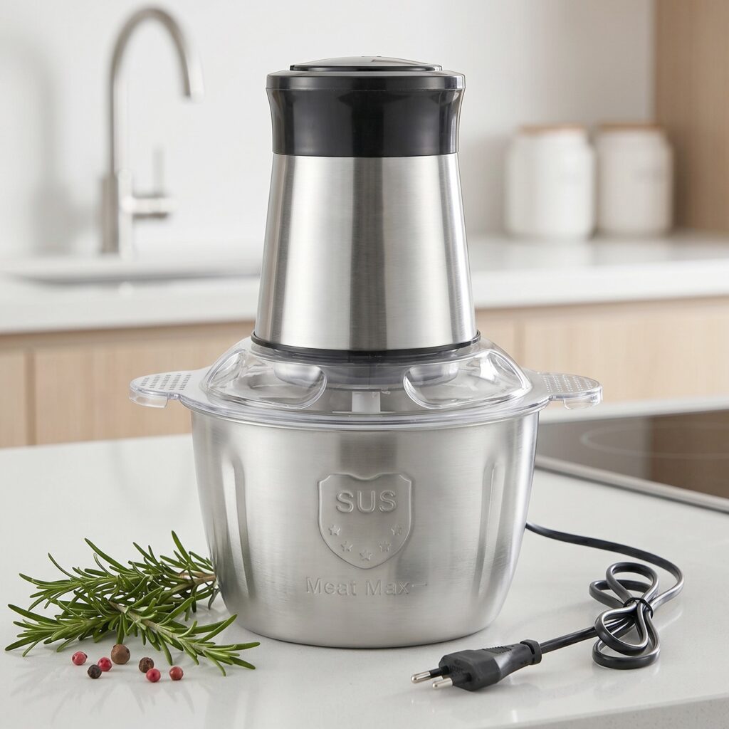 2L Stainless Steel Electric Food Processor Vegetable Chopper and Mixer Grinder