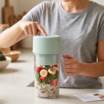 Portable Electric Juicer Mixer Grinder with Handle – 340 ML Rechargeable Blender (1 Pc) - Image 2