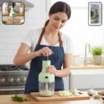 1100ml Manual Push Vegetable Chopper | Large Capacity Food Processor & Onion Cutter - Image 2