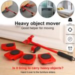 Heavy Duty Furniture Moving Tool Set with Lifter and Rollers for Heavy Furniture Shifting
