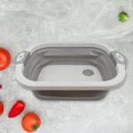 3-in-1 Foldable Kitchen Sink with Chopping Board, Washing Bowl & Draining Basket - Image 5