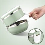 2 layer stainless steel lunch box premium hot tiffin box for office school travel