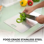 Stainless Steel Cutting Board for Vegetables, Fruits | Heavy-Duty Chopping Board - Image 4