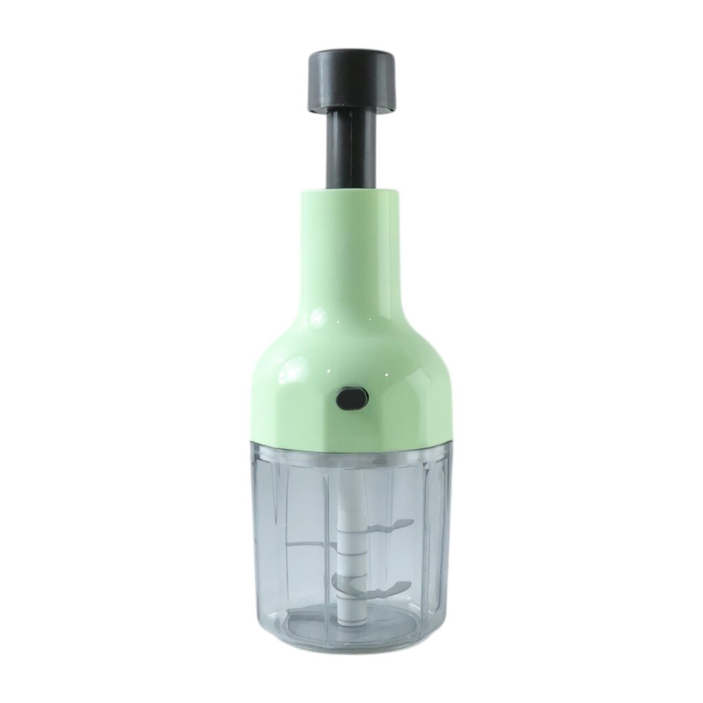 1100ml Manual Push Vegetable Chopper with Stainless Steel Blades