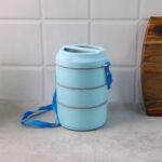 Insulated Lunch Box Set | 3 Layer Leak Proof Steel Tiffin Box - Image 4