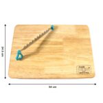 Wooden Cutting Board with Stainless Steel Cutter Knife - Image 3