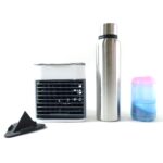 Office Essentials Combo Set | Mini Air Cooler, Stainless Steel Water Bottle & Sipper Bottle - Image 3