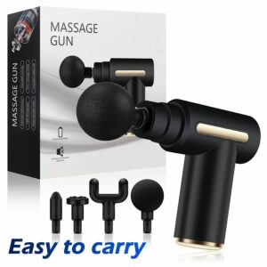 Cordless Deep Tissue Massage Gun with 4 Massage Heads and 6 Speed Levels