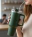 1200ml Insulated Travel Mug with Handle Straw and Lid