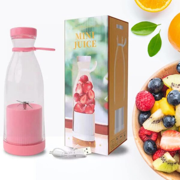 Portable 420ml USB Rechargeable Juicer Blender with 6 Stainless Steel Blades