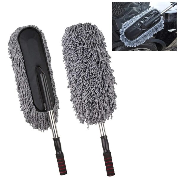 Premium Microfiber Car Duster with Extendable Handle for Vehicle Cleaning