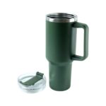 1200ml Insulated Travel Mug with Handle & Straw | Stainless Steel Hot & Cold Tumbler - Image 3