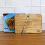 Wooden Cutting Board with Stainless Steel Cutter Knife - Image 4