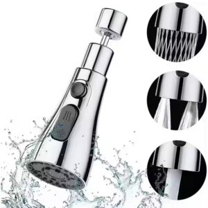 Kitchen faucet 3 function pull down sink sprayer high pressure water saving tap head