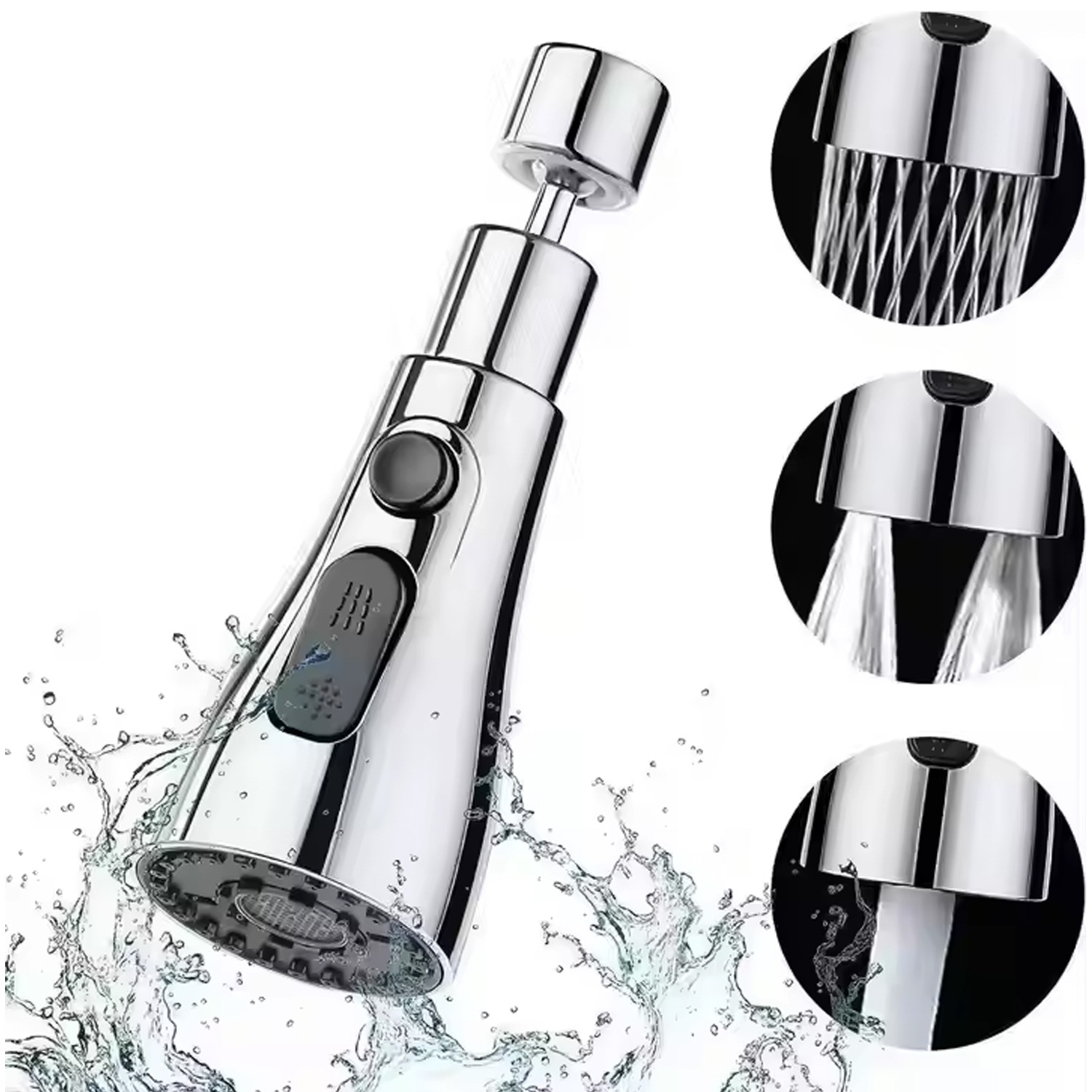 Premium 3 Function Kitchen Faucet Sink Sprayer Kitchen faucet 3 function pull down sink sprayer high pressure water saving tap head