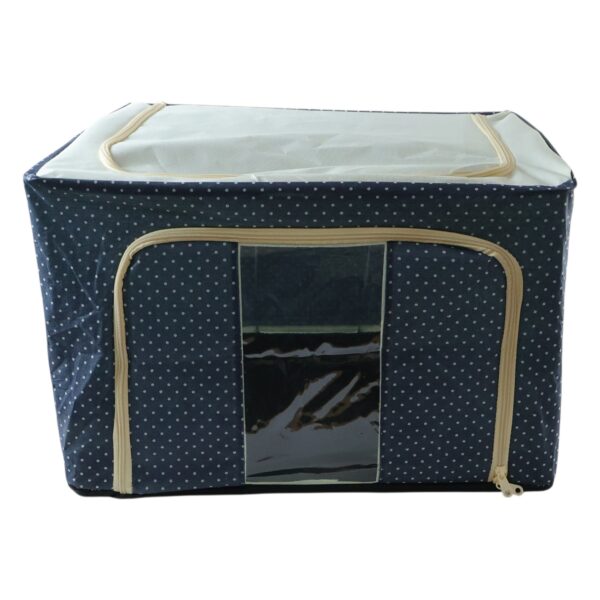 Foldable cloth storage box 50x40 cm with transparent window and zip closure for clothes organization