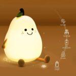Pear Silicone Night Lamp | Multi-Color LED Touch Control Bedside Lamp - Image 3
