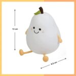 Pear Silicone Night Lamp | Multi-Color LED Touch Control Bedside Lamp - Image 4