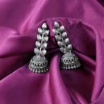 Oxidized Jhumka Earrings Combo Set of 3 | Elegant Traditional Earrings for Women - Image 2